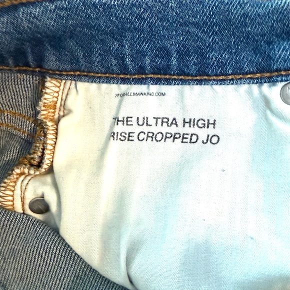 7 For All Mankind Jo Flare Cropped Jeans High Rise Luxe Vintage Kick Flare - Picture 10 of 14